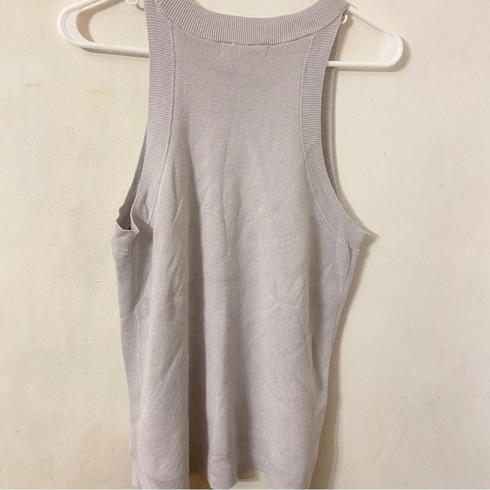 Banana Republic Gray Women's Cotton Rayon Tank Top Large. - Picture 3 of 6